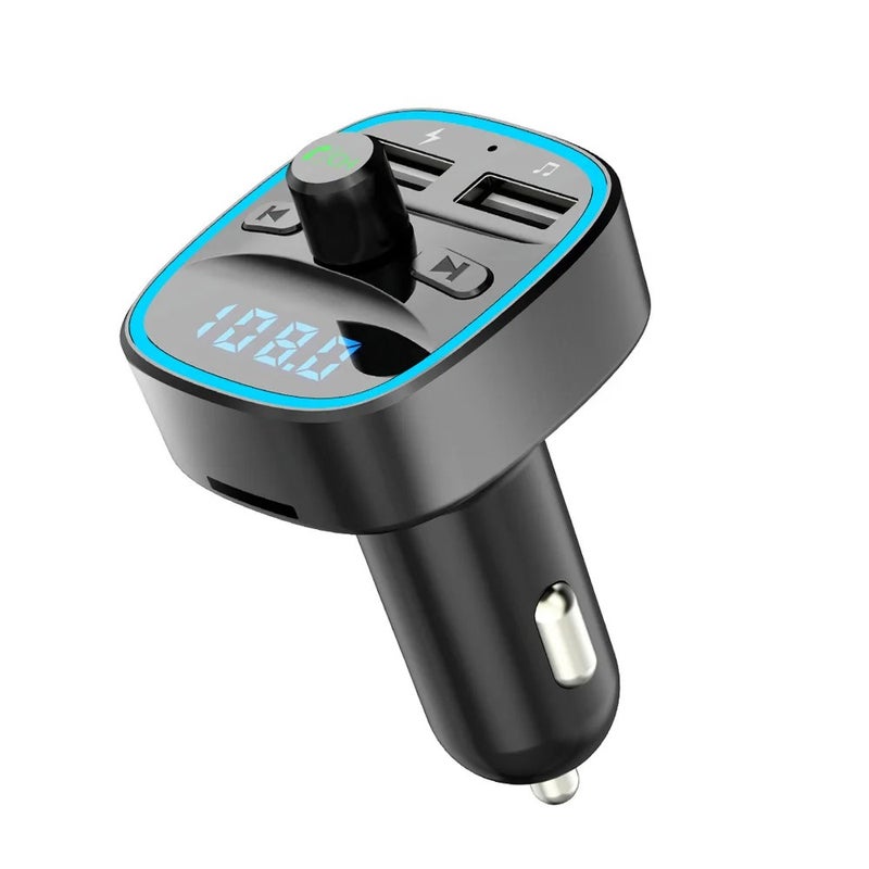Bluejw شاحن سيارة مزدوج USB مع ناقل FM - محول بلوتوث ومشغل MP3 مع دعم بطاقة TF/قرص USB ومكالمات بدون استخدام اليدين - شاحن سيارات - Image 5